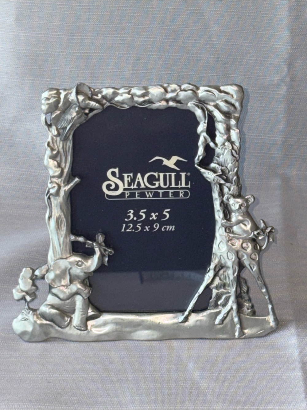 Pewter Baby Animal Forest 3.5x5 Photo Frame A72